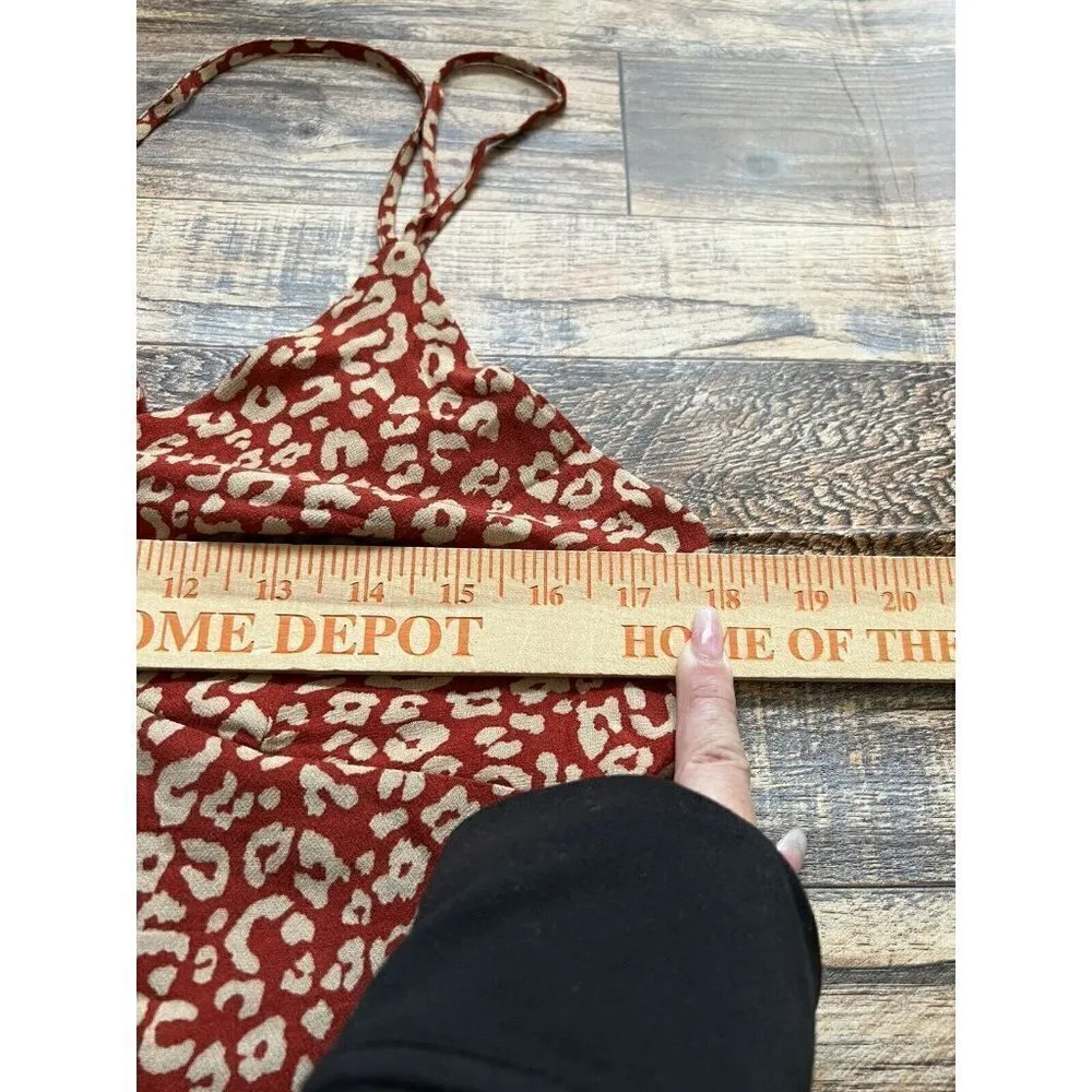 NWOT Kendall + KYLIE bohemian Mini sundress dress MEDIUM burnt orange Tan - Image 11