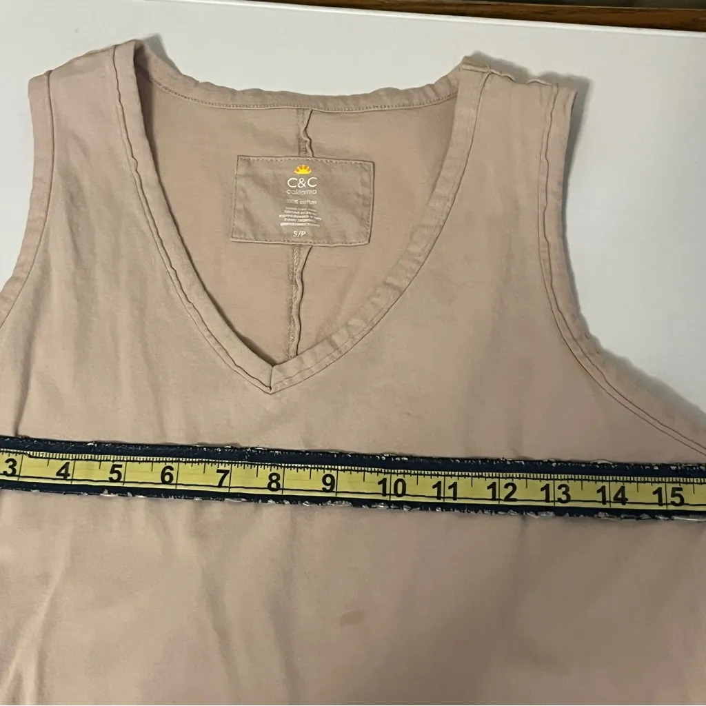 C&C California Light Beige V-Neck Tank Top - Image 6
