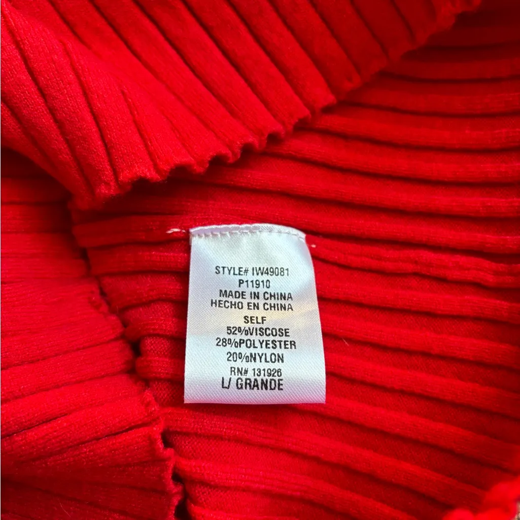 NWT Tea n Rose Red Ribbed Tank Top Size L - Image 5