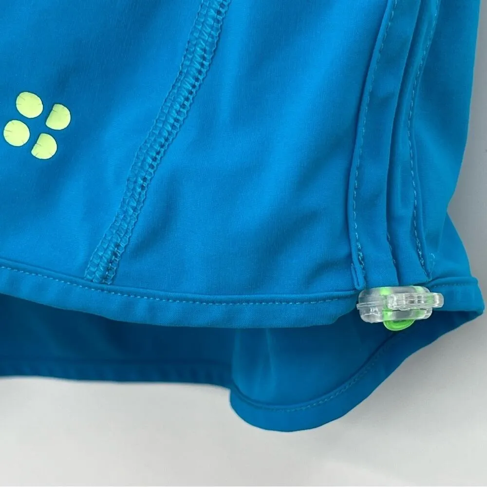 Sweaty Betty blue green athletic shorts built in brief adjustable sides small - Image 3