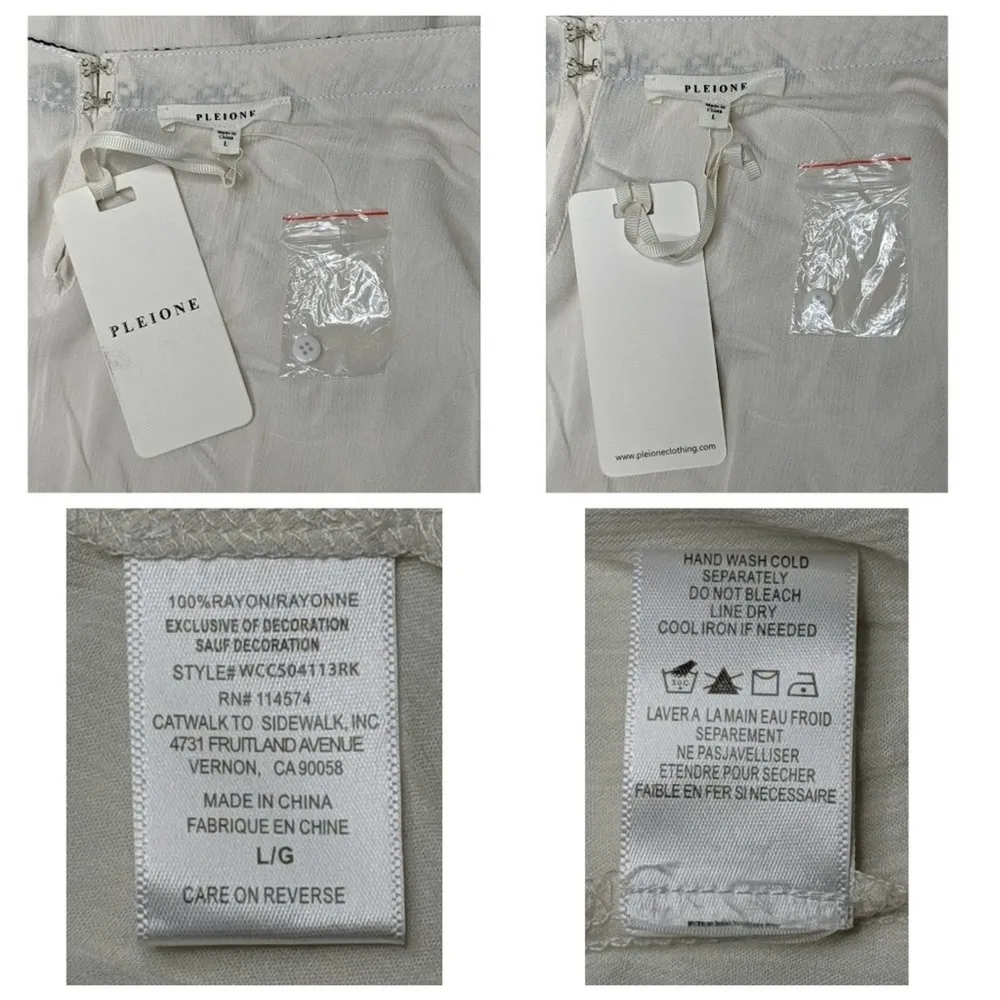 Cold Shoulder Blouse - Size L - NWT - Image 6