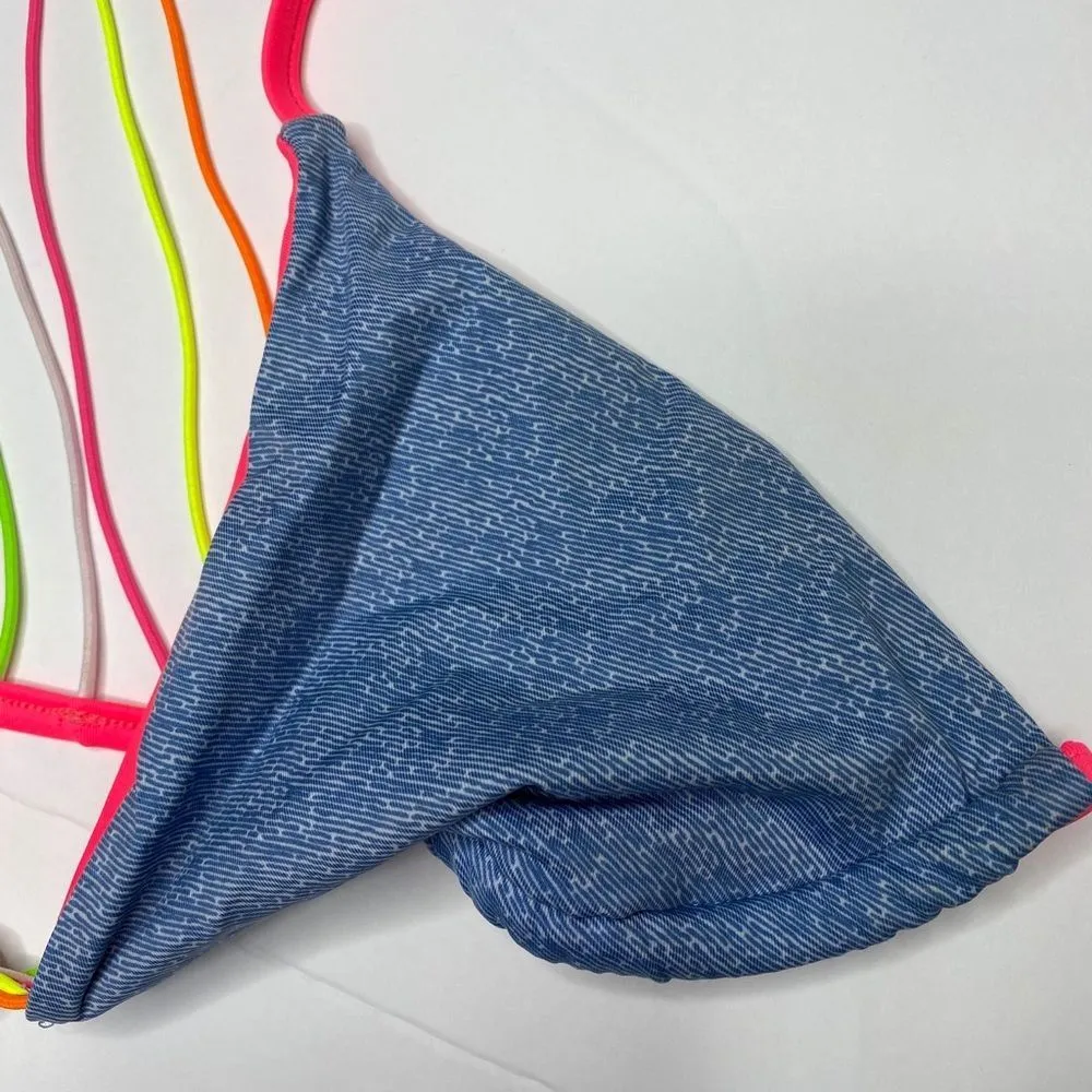 Beach Bunny Denim Effect Bikini Top - Image 21