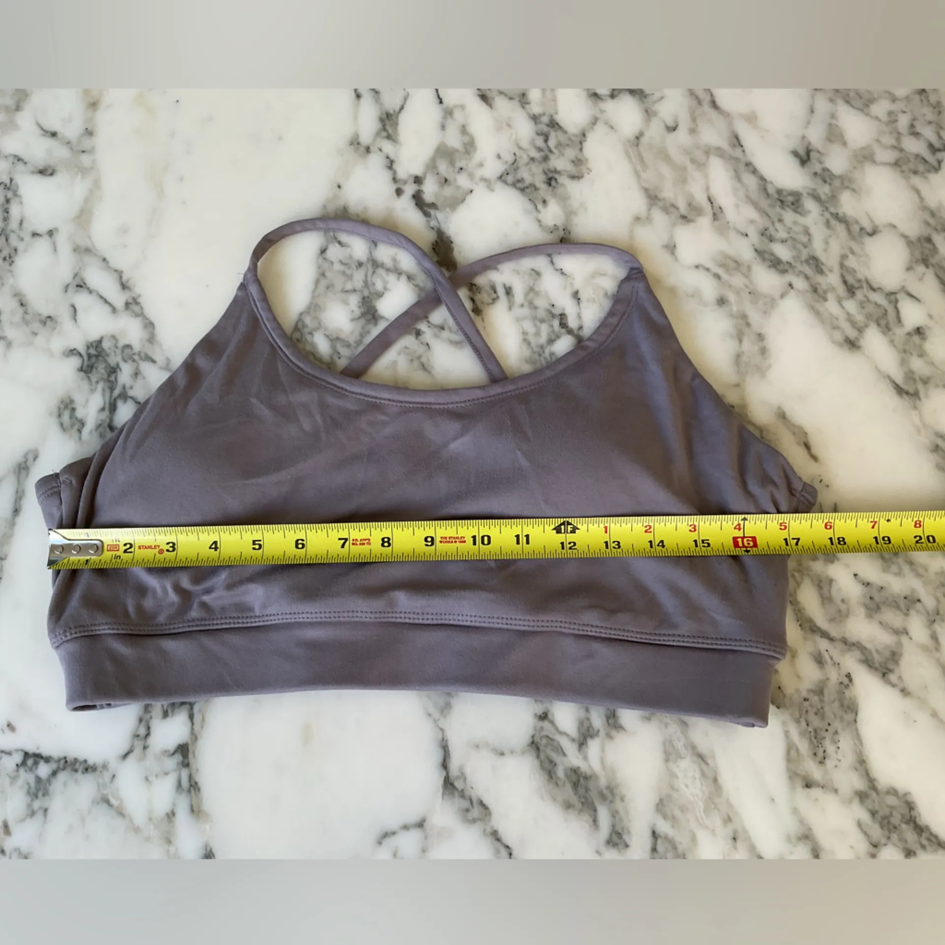 NWT Max Studio Lilac Purple Metallic Performance Women Tank Top & Sports Bra XL - Image 6