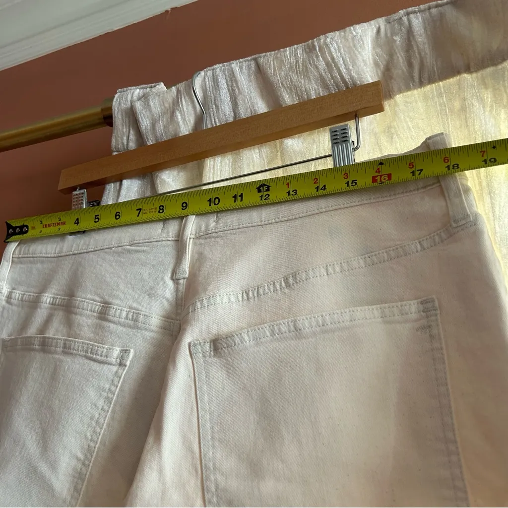 Madewell The Perfect Vintage Wide-Leg Crop Jean Vintage Canvas Cream NWT Size 33 - Image 8