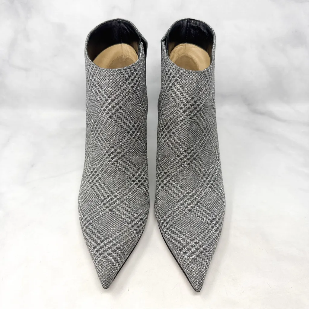 Jimmy Choo Marinda Prince of Stars Glitter Plaid Pointed Toe Ankle Booties Boots - Image 5