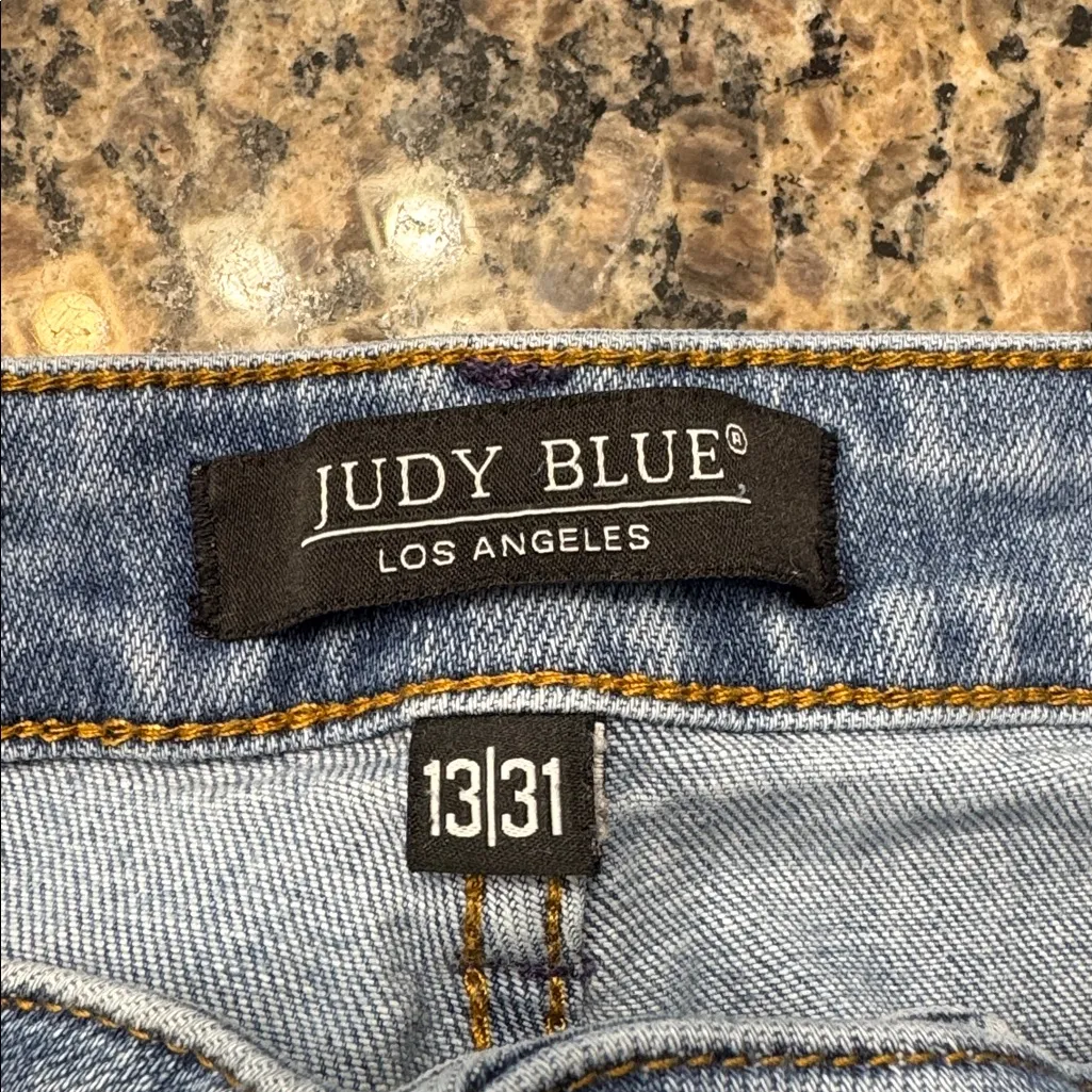 Judy Blue Denim Blue Skinny Jeans Size 13/31 EUC #2061 - Image 6