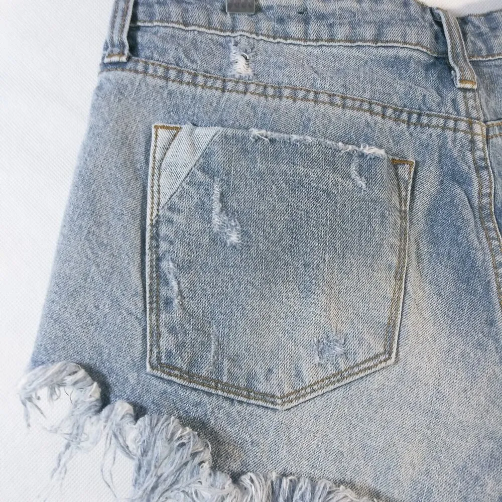 STS Blue Cheeky Frayed Hem Denim Shorts Festival Concert Size 29 - Image 6