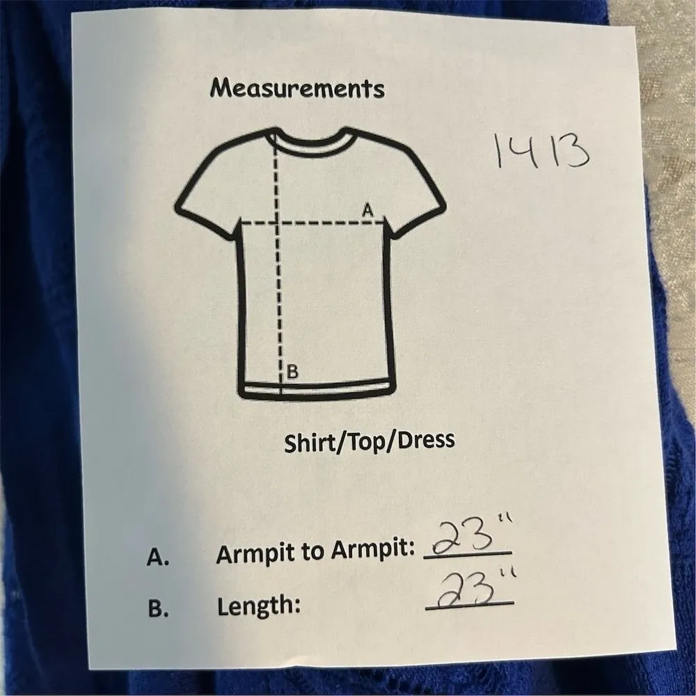 East 5th Women's XL Blue Open Front Cardigan Sweater Casual Short Sleeve - Image 7