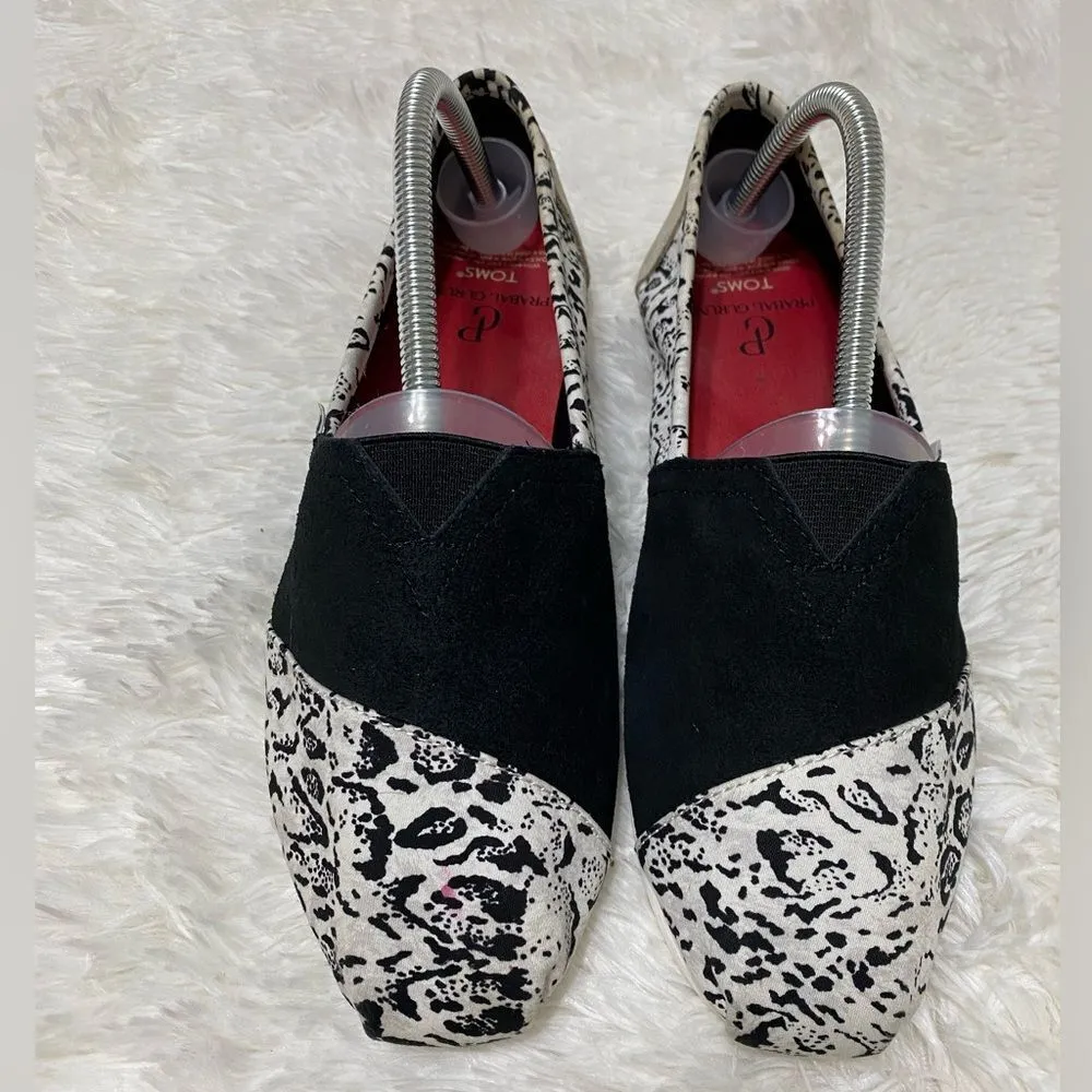 TOMS x Prabal Gurung Collab Shoes Canvas Suede Snow Leopard Slip-On Size 9.5 - Image 2