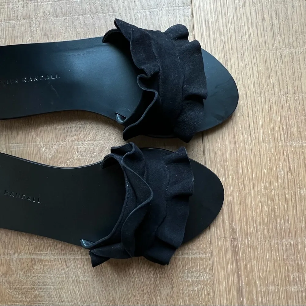 Loeffler Randall NWOT Black Birdie Ruffle Slide - Image 8