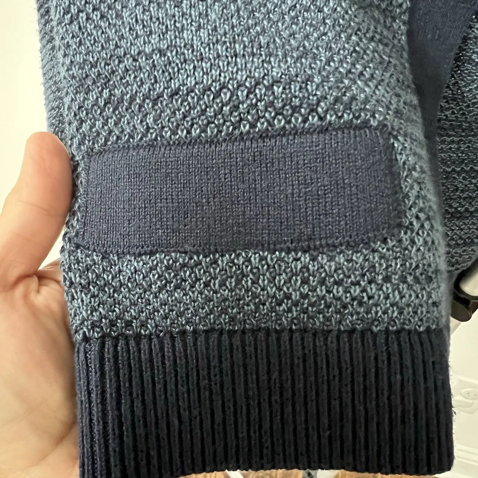 Michael Kors Women’s Button Up Collared Cardigan Midnight Blue Petite Medium NWT - Image 9