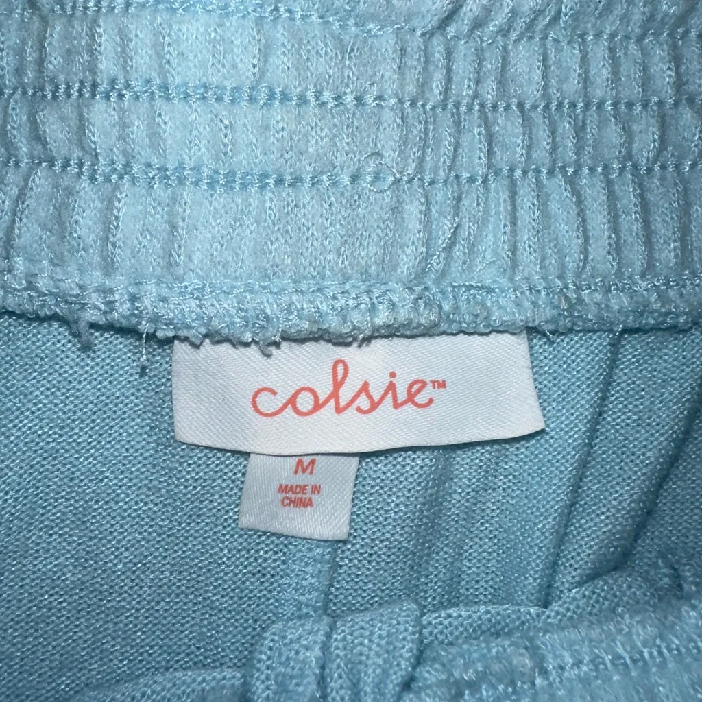 Women’s Light Blue Lounge Shorts Size M - Image 3