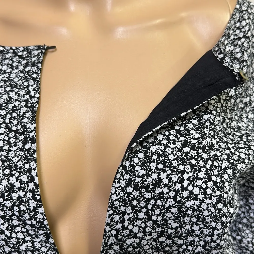 Gianni Bini Rayon Floral Long Slit Cuff Lined Keyhole Lightweight Dress Small - Image 8