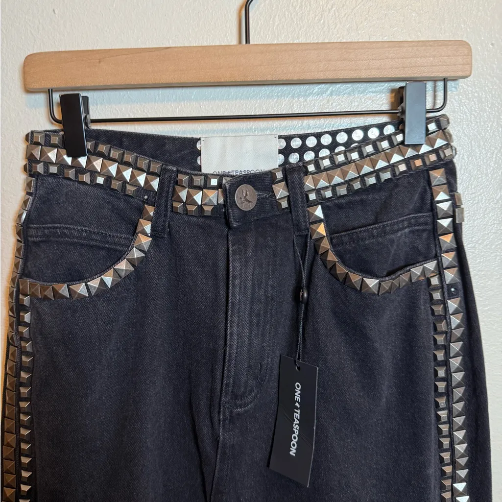One‎ Teaspoon Studded Rocko Skirt - Image 3