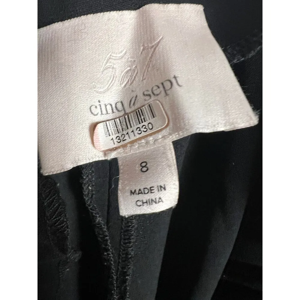 Cinq a Sept Renata Black Wide Leg Tie Waist Pants Size 8 - Image 15