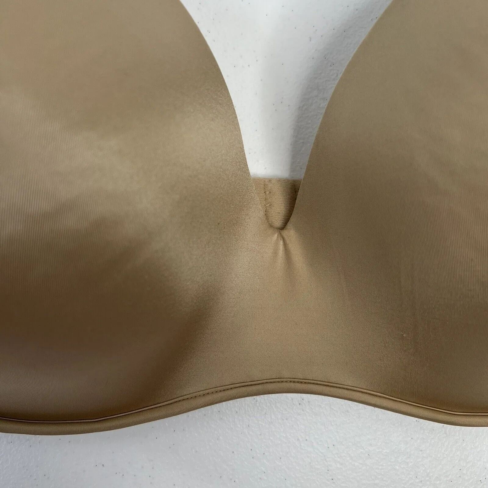 Cacique Size 42DD Bra Classic Strapless Adjustable Underwire Lightly Lined Beige - Image 6