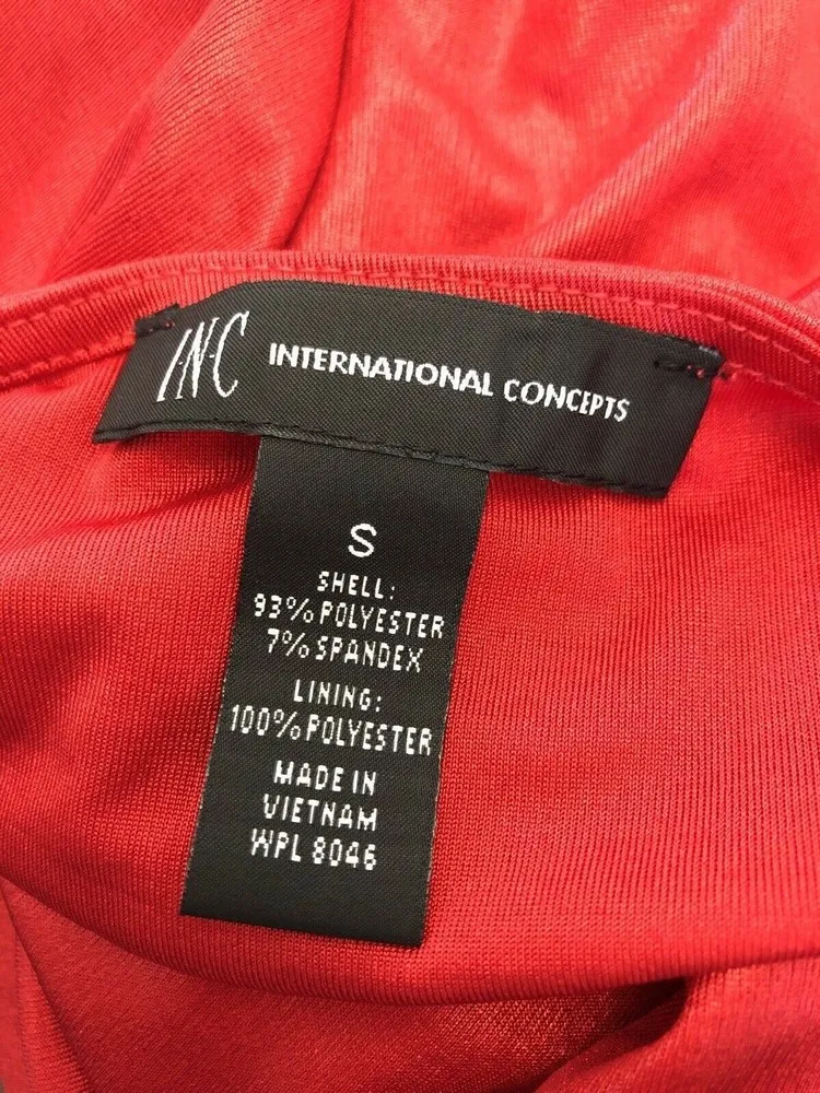 INC Off Shoulder Flutter Sleeves Pullover Top Red Blouse Off Shoulder - Image 3