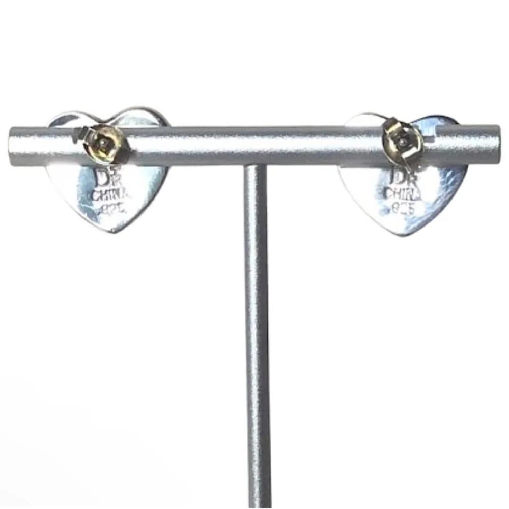 JAY KING DTR Sterling Silver Lapis Lazuli Cabochon Inlay Heart Earrings Blue - Image 2