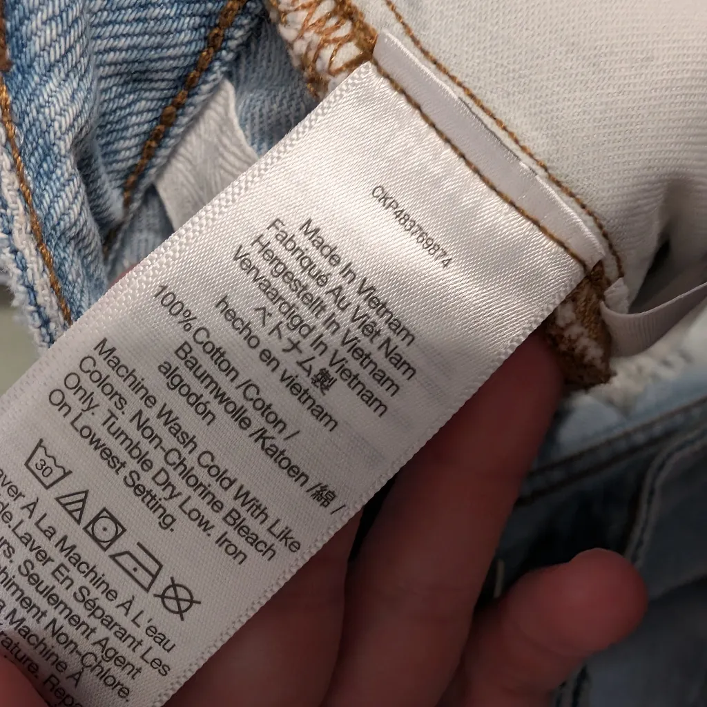 NWT Madewell High Rise Super Wide Leg Curvy Jeans W28 Light Wash - Image 8