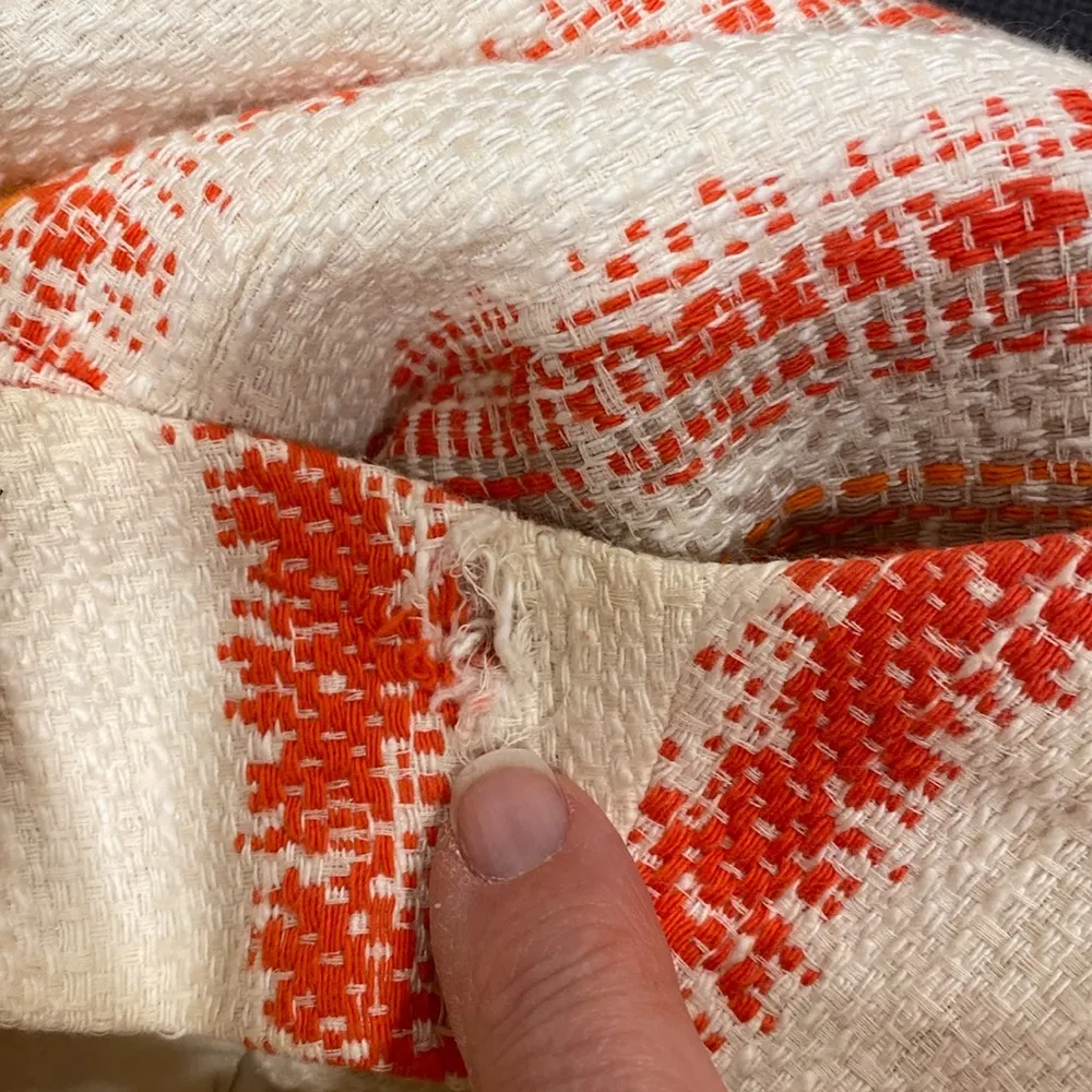 Alice + Olivia striped cutout tweed mini dress Size 4 Orange Cream Gray Stripe - Image 4