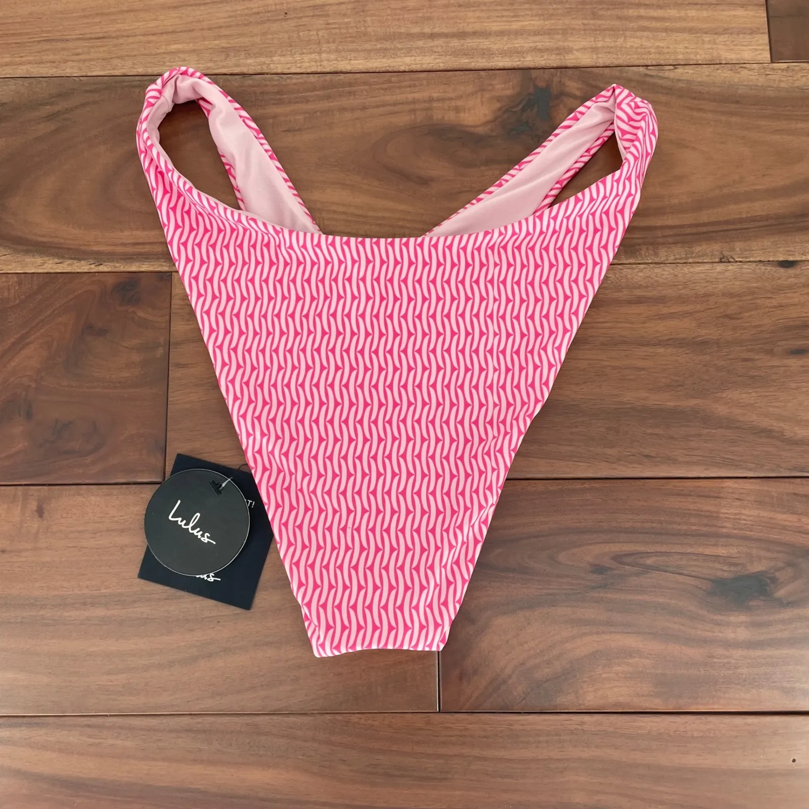 Lulus  Nova Pink Geo Print Bikini Bottom Size M - Image 5