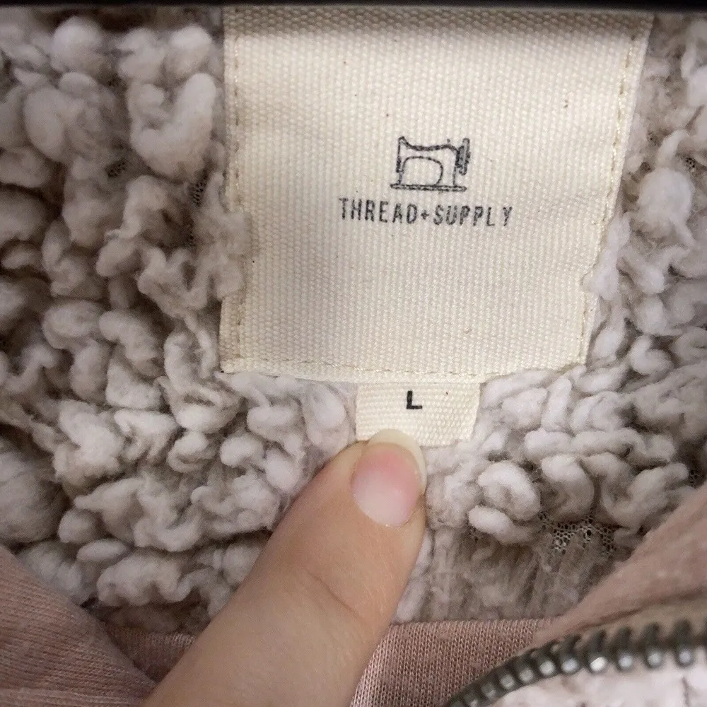 Thread & Supply Large 1/4 Zip Wubby Lazy Sunday Teddy Fleece Pullover Sherpa - Image 4