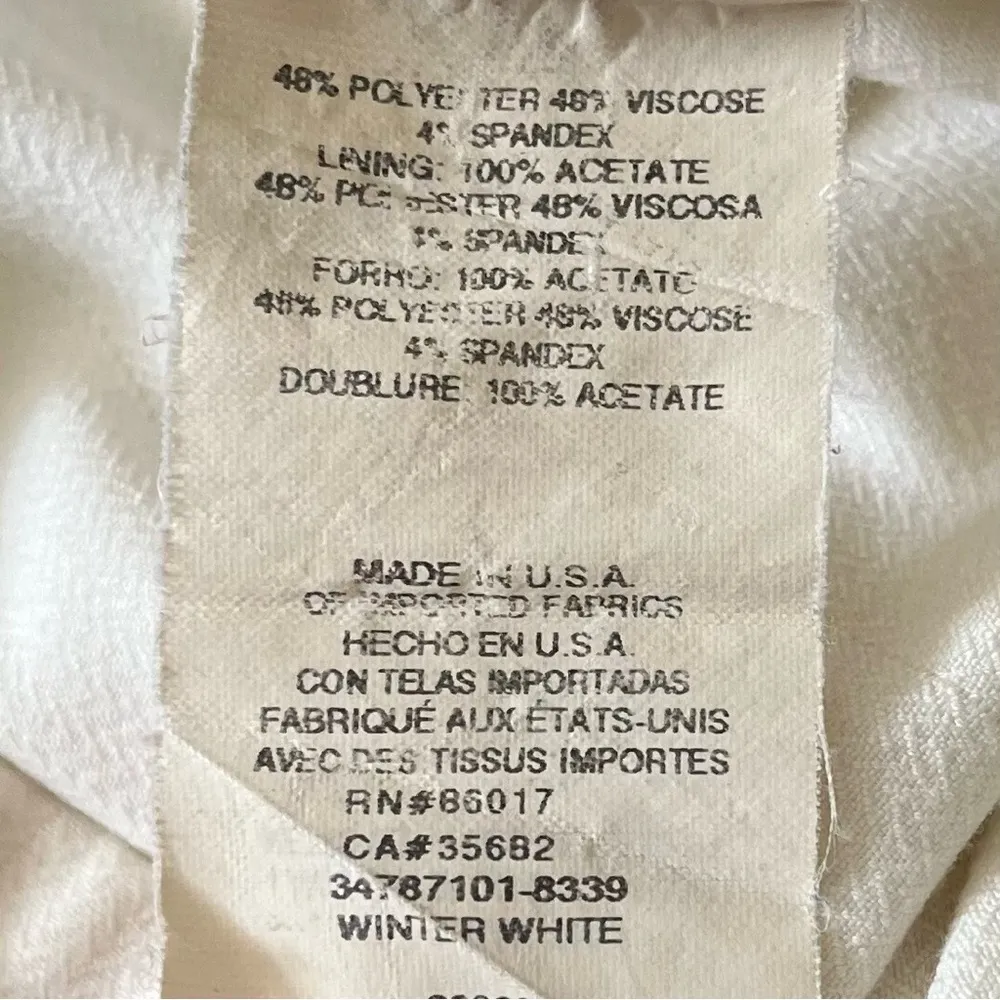 Bebe  Cropped Pants Women’s Trousers size 4 Ivory - Image 6