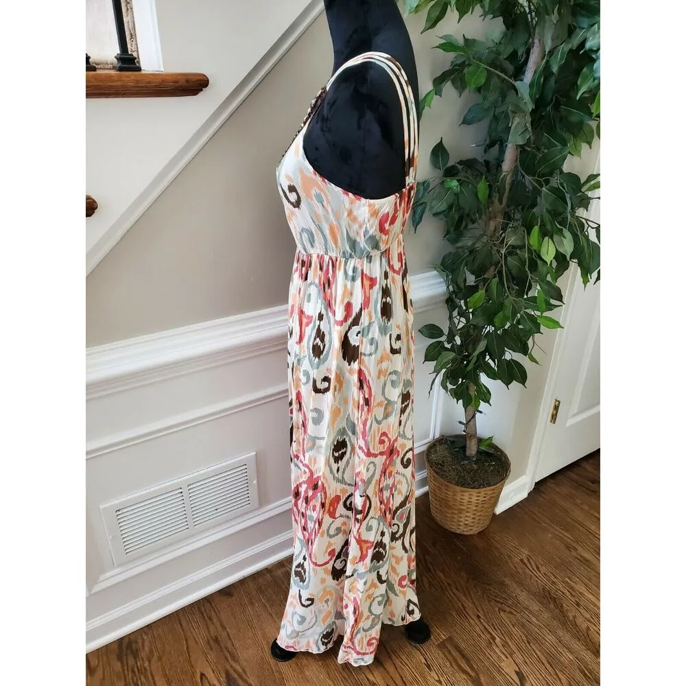 Romeo & Juliet Women's Multicolor 100% Rayon V-Neck Sleeveless Maxi Dress Size M - Image 6