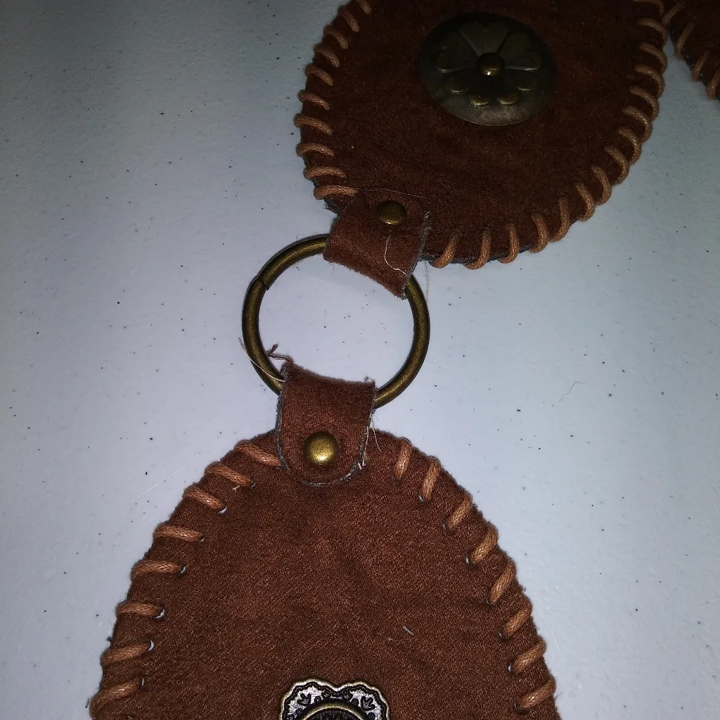 Bijoux Terner Brown Leather Concho Belt Western Boho - Image 5