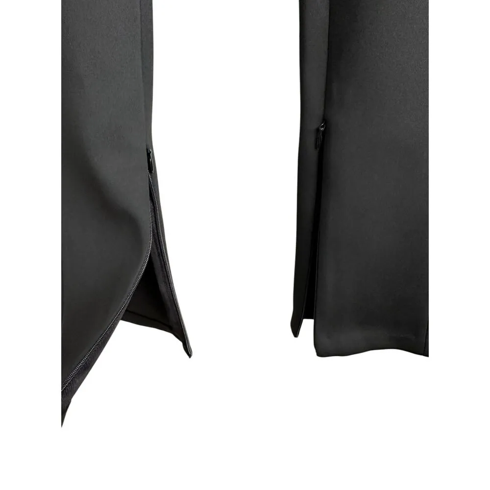 NEW Good American Good Waist Flare Black Scuba Ankle Zippers Pant Slacks Size XL - Image 10