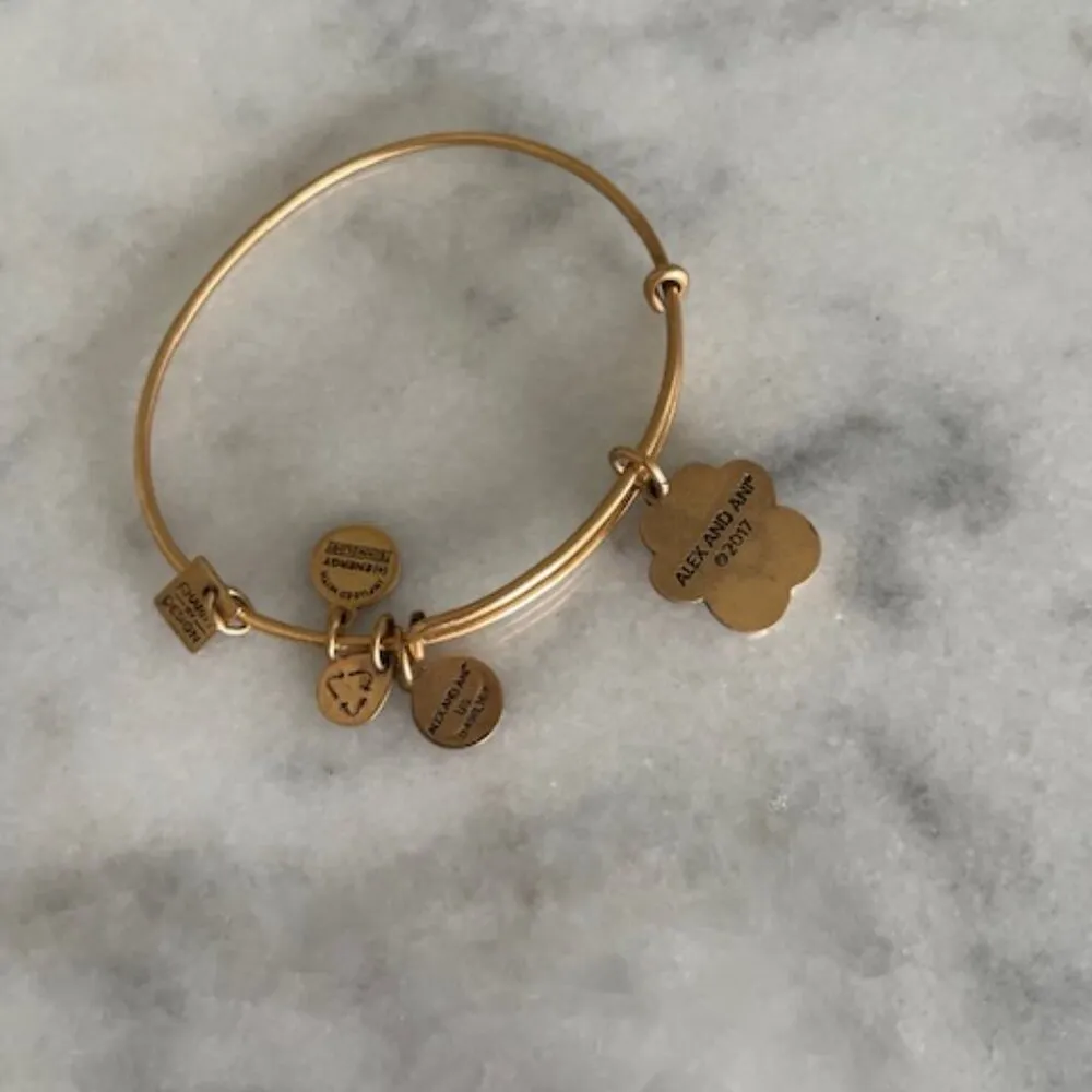 ALEX and ANI bracelet - Crystal Paw Print - Gold Tone - Image 2