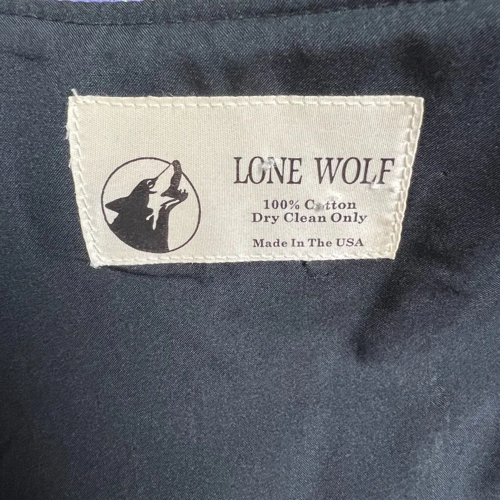 Lone Wolf Vest Womens‎ Small Multicolor Southwestern Aztec Open 100% Cotton S Black - Image 8