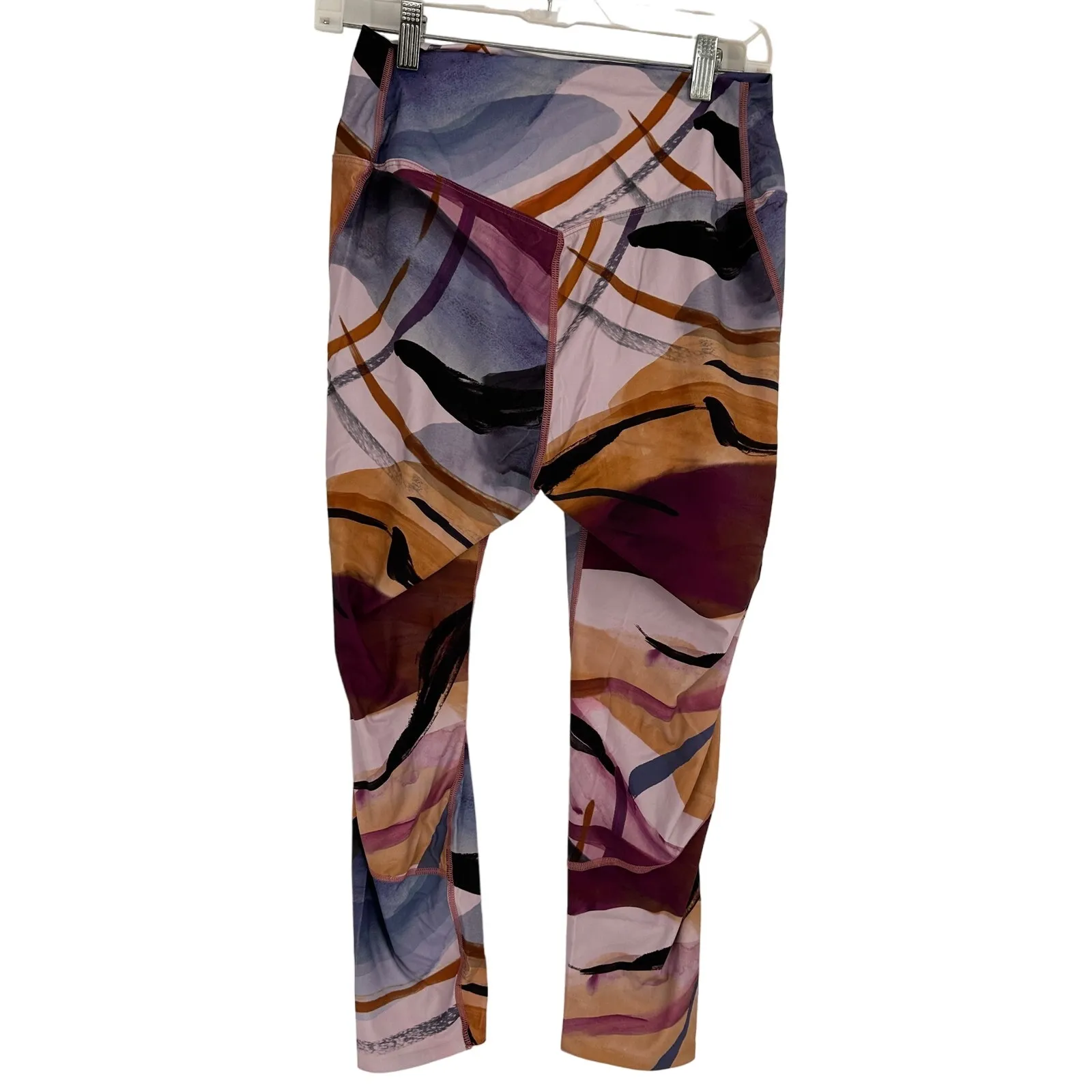 Soma WKND 360 Crop Multicolor High Rise Activewear Legging Size Large - Image 4