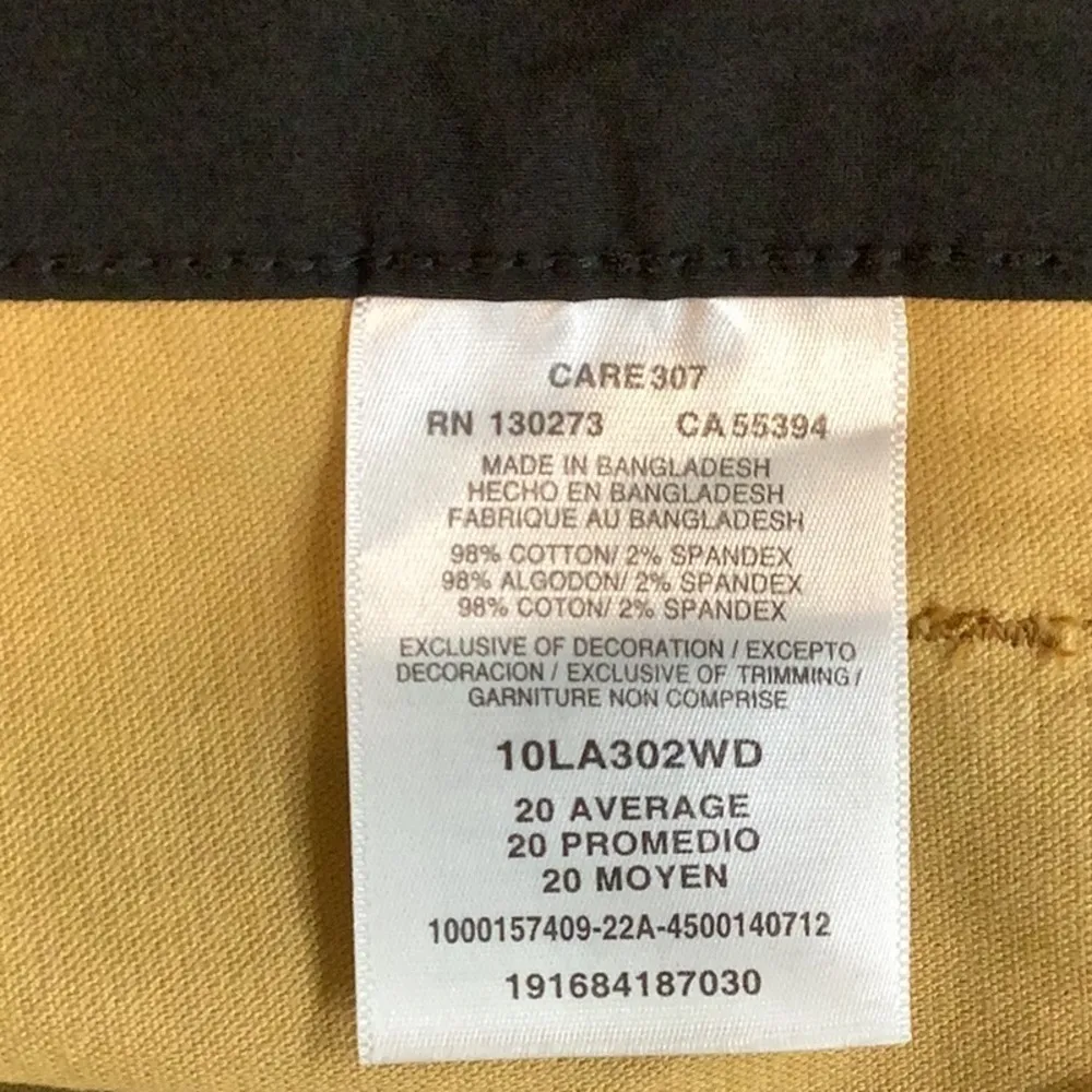 Wrangler Size 20Avg All Terrain Gear Corduroy Hike Shorts Mid Rise Regular Fit. - Image 7