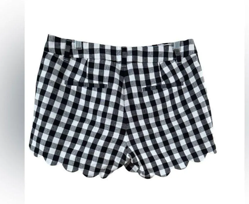 NWOT j  crew size 4, black-and-whitel gingham linen shorts - Image 11