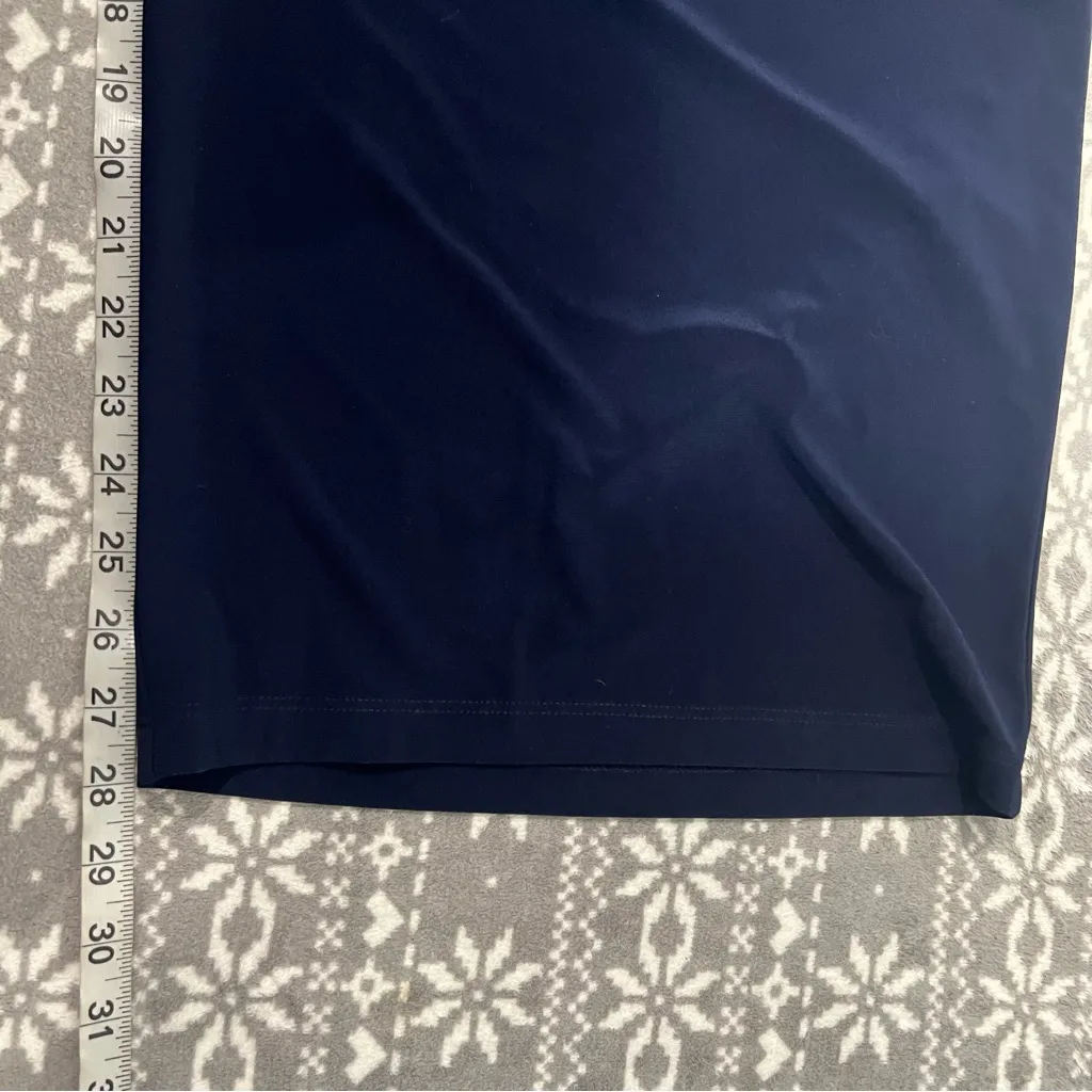 Jessica Howard Plus Size Navy Surplice Ruched Jersey Jumpsuit in 2X - Image 5