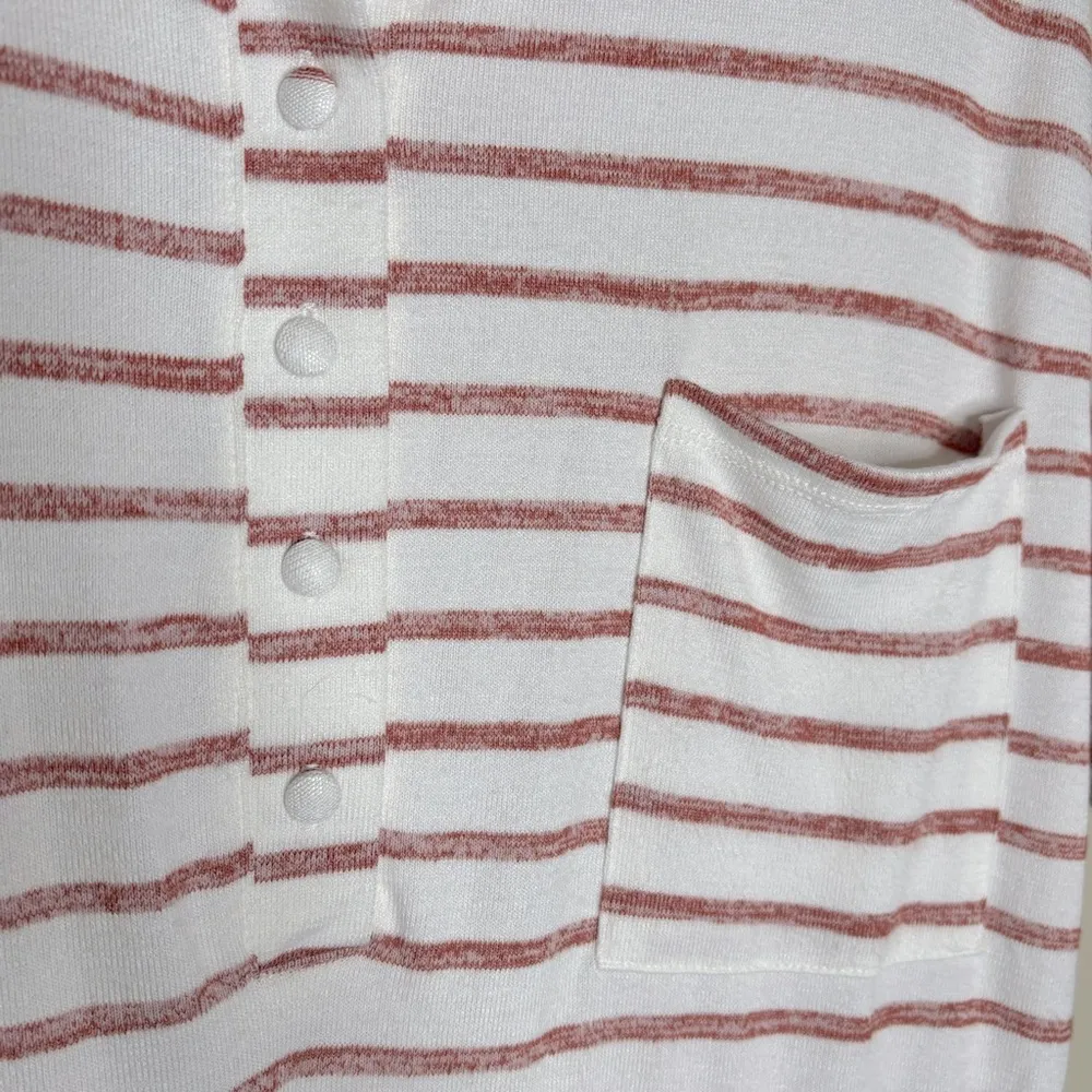 Lulu's Beach Casual White & Red Striped Drawstring Mini Dress - Image 10