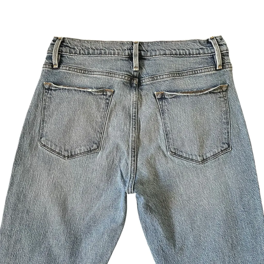 FRAME denim Le High Flare distressed “Crystal Shores Rips” light wash jeans - Image 9