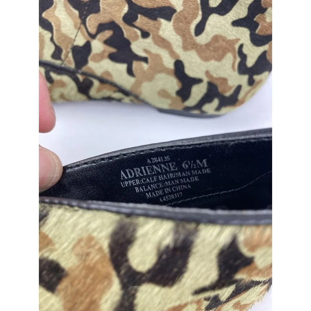 LOGO Lori Goldstein Adrienne Green Camo Flat Ankle Booties Womens 6.5M Calf Hair - Image 5