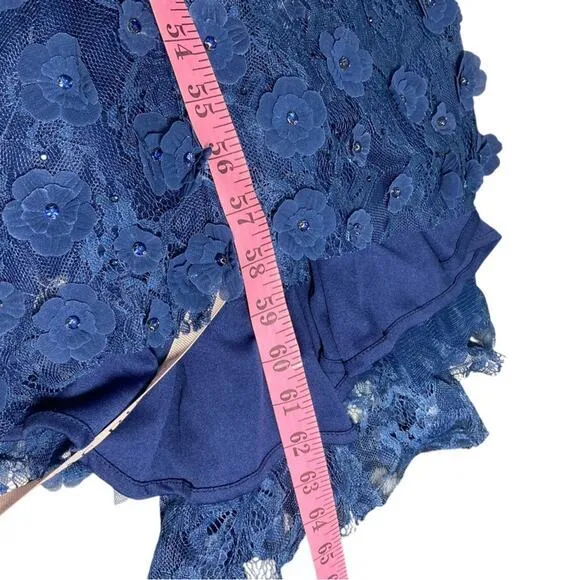 MAC‎ DUGGAL $598 floral appliqué lace trumpet gown 6 - Image 11