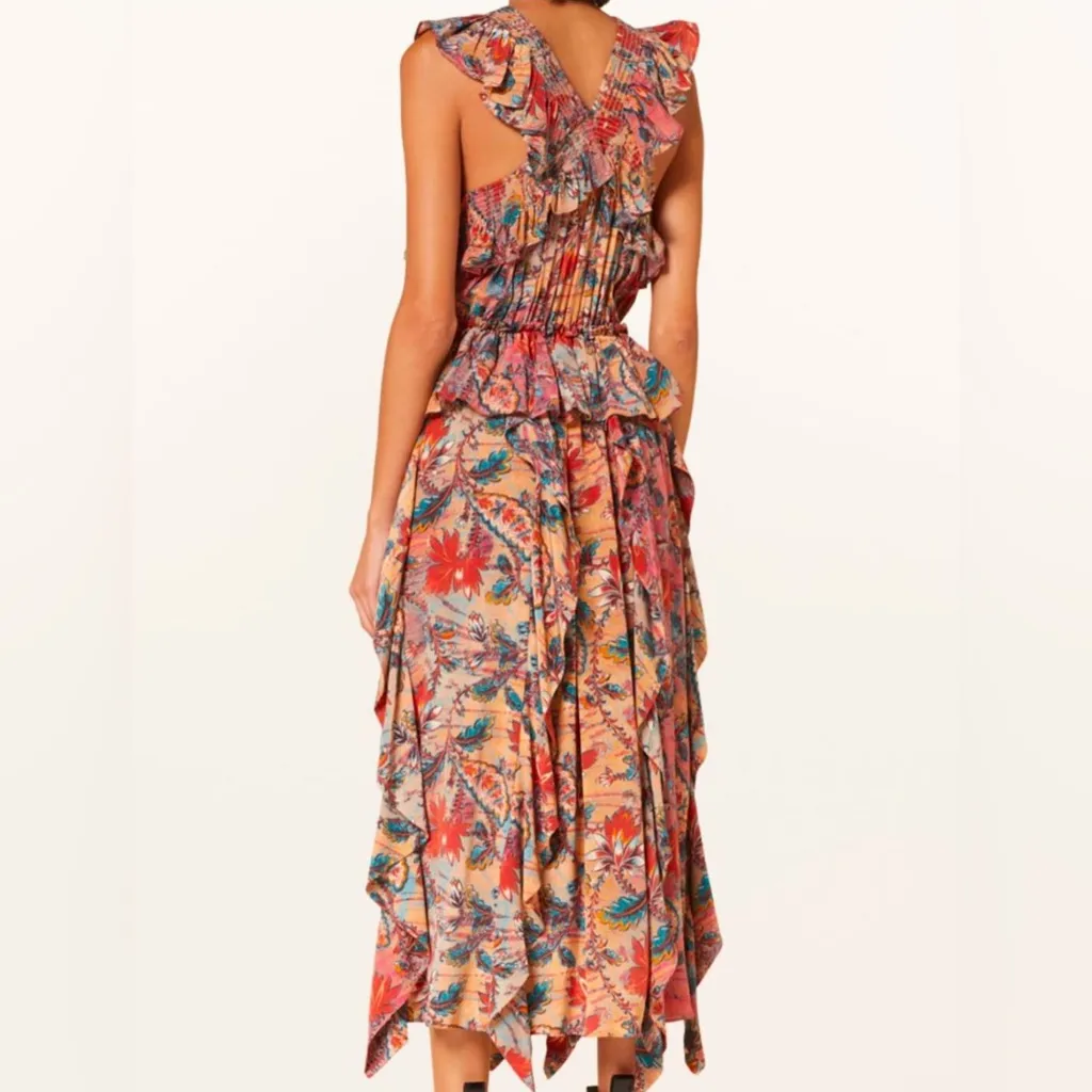 Ulla Johnson Floral Violeta Dress in Coral Bloom - Image 2