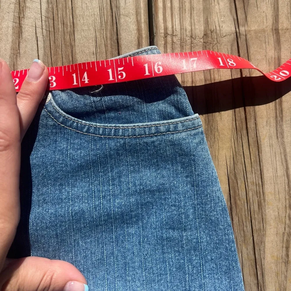 Loft [] size 6 Vintage Denim Jean Button Skirt - Image 6