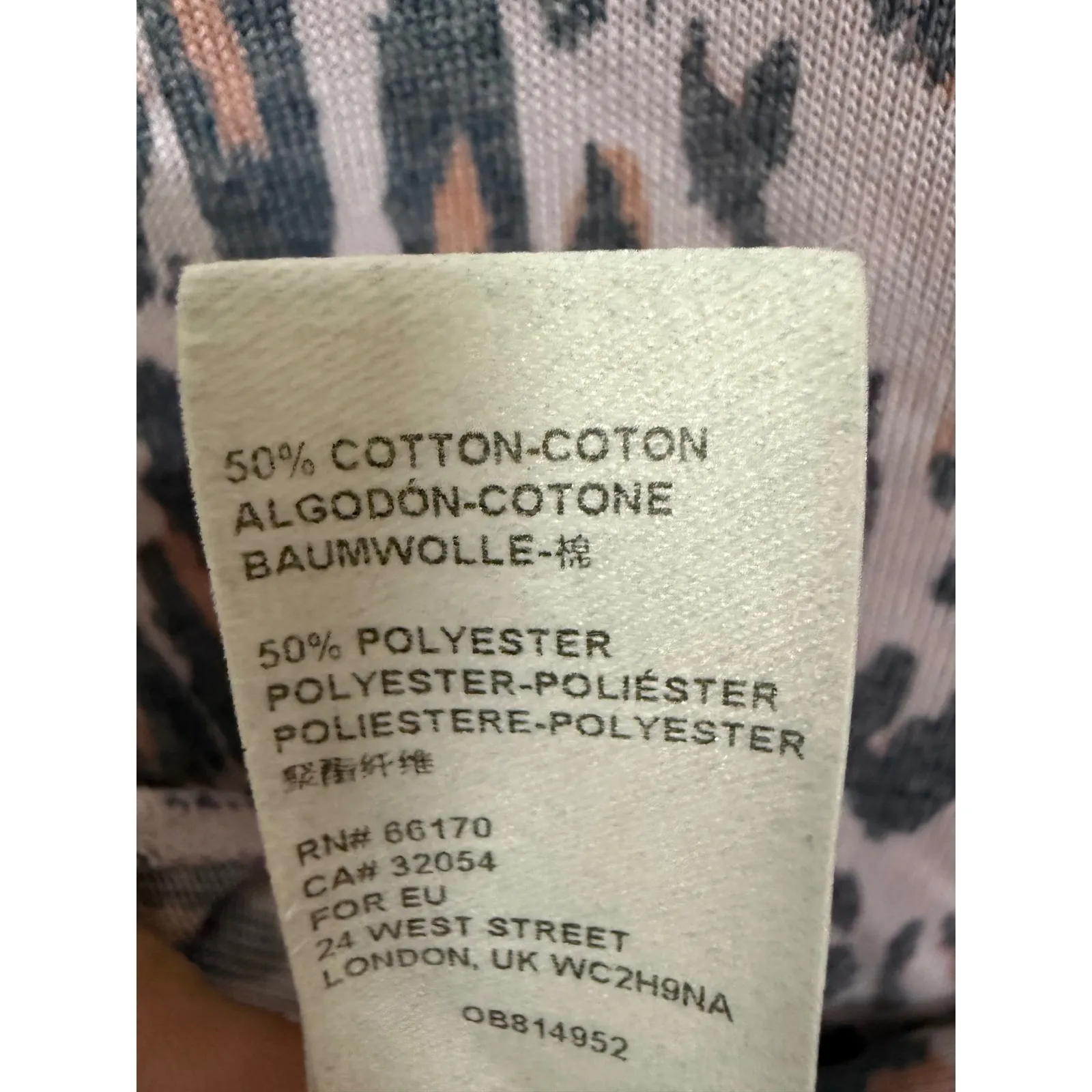 Free People Tourist Leopard Rose Quartz Tee Size Small Cotton Blend TShirt - Image 7