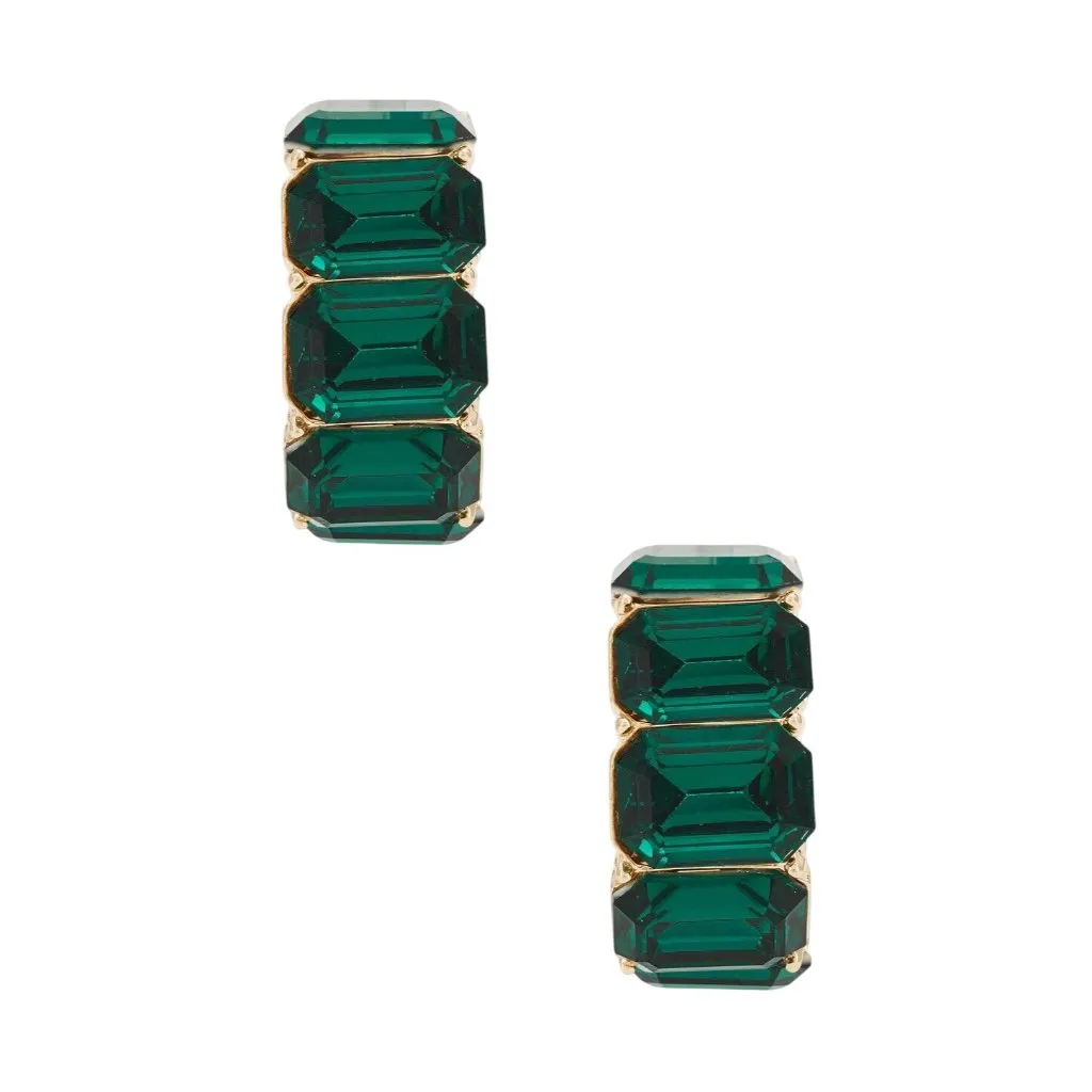 8 Other Reasons Envy Hoop in Gold & Green One Size Womens - Image 3