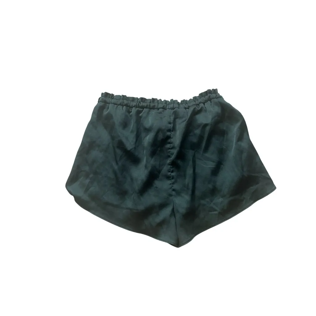 ABERCROMBIE & FITCH Dark Green Satin Sleepwear Shorts Size Small - Image 2