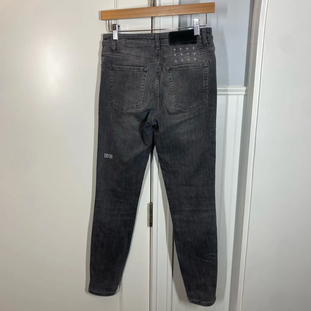 Ksubi‎ gray spray on skinny jeans size 26 made in Turkey mid rise ankle grazing - Image 2