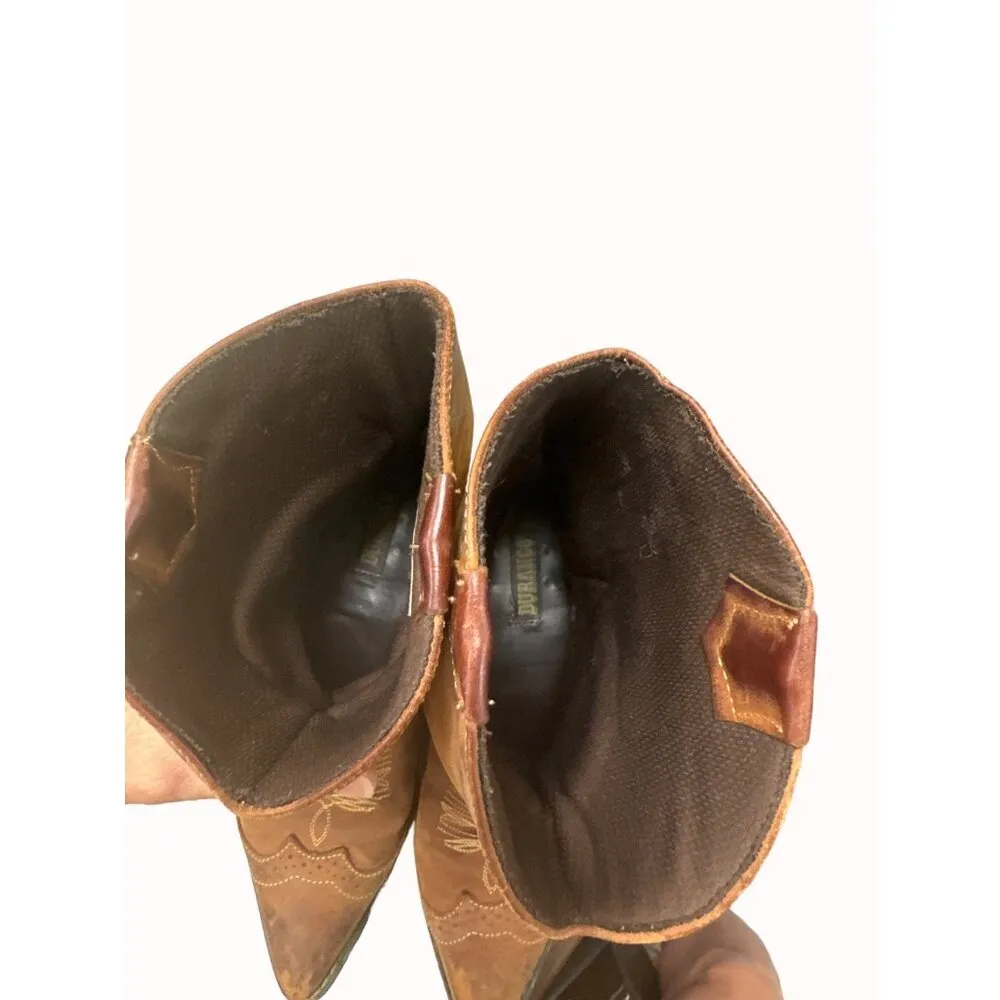 Durango women’s brown leather western ankle boots shoes size 8m SKU 5305 - Image 14