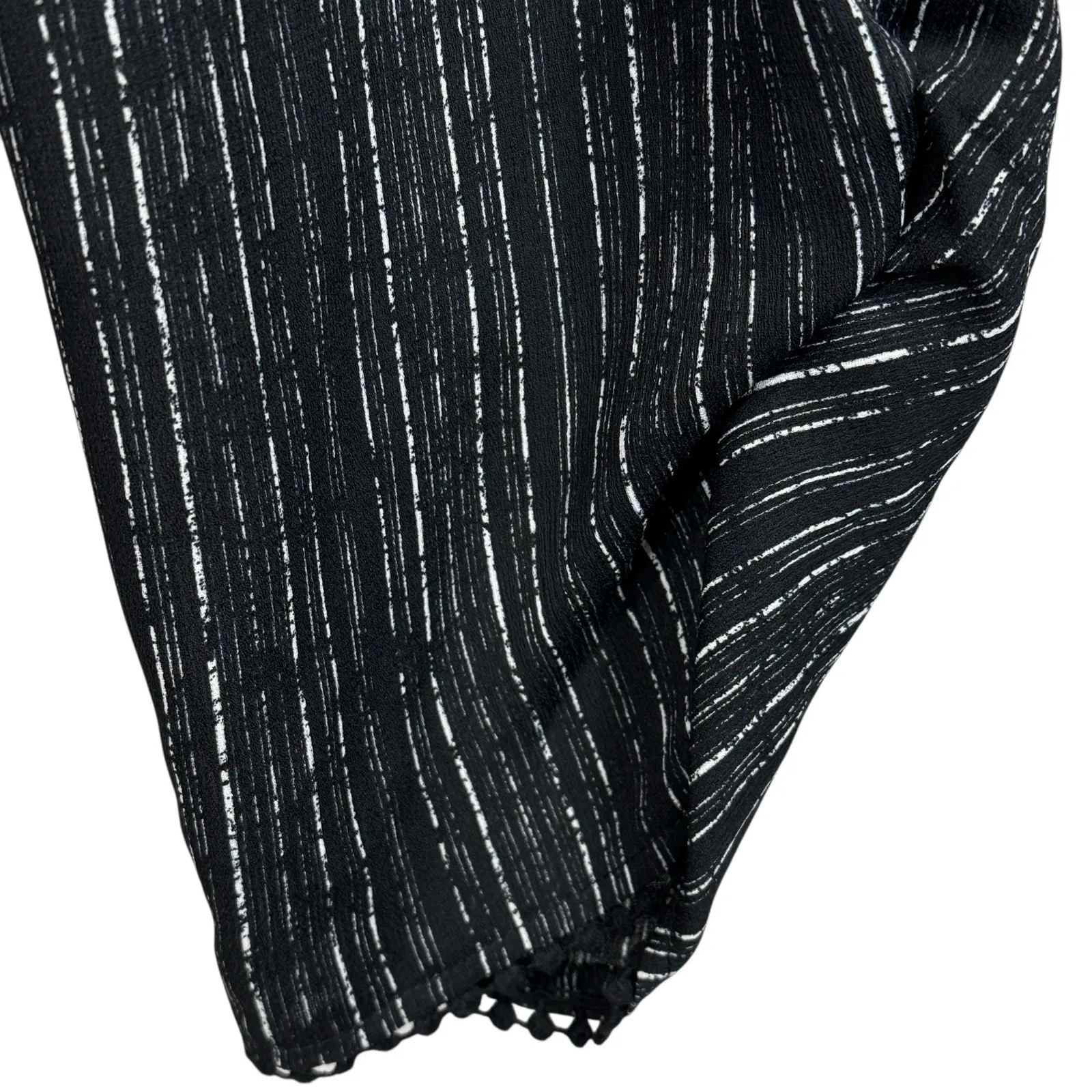 Maurices X-Large Cropped Pants Pull-On Lightweight Pockets Striped Drawstring - Image 3