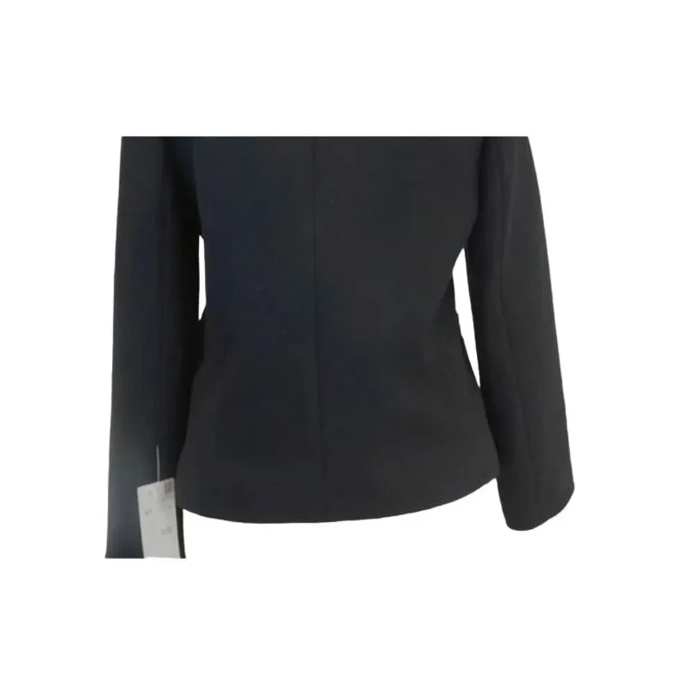 ZARA Professional Button Down Long Sleeve Suit Blazer Lined M Black #2967 - Image 8