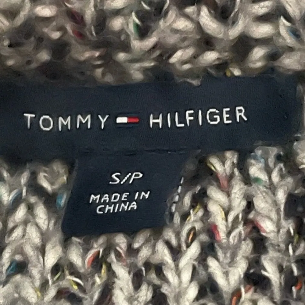 Tommy Hilfiger Chunky Cable Knit Pullover Sweater Black White Multi Color Small - Image 6